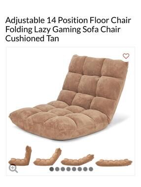 Adjustable Floor Chair Brown NWT